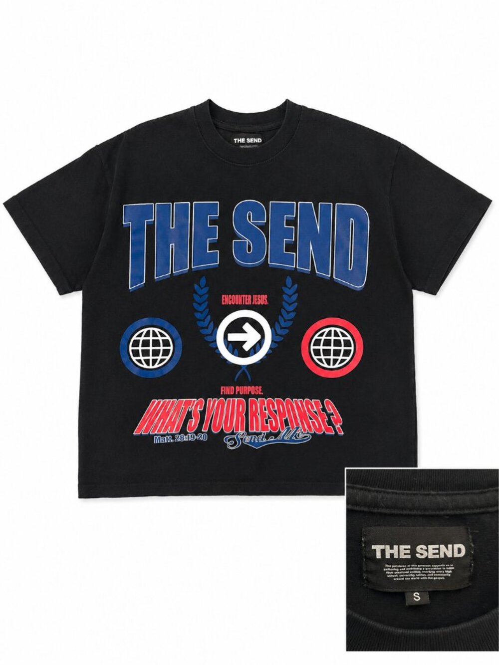 The Send "What's Your Response?" Graphic T-Shirt Size Small Christian Streetwear